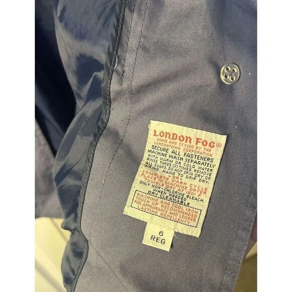 London Fog Women’s Rain Trench Coat Jacket Violet Lt Purple Lined Size 6 Vtg - Picture 9 of 10